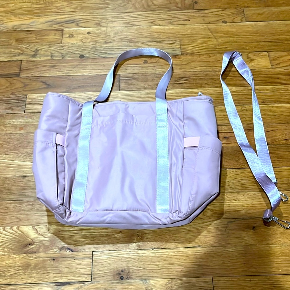 Extra large lunch bag rose gold with extra long strap